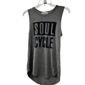 Soul Cycle Women's Sleeveless Tank Top Gray/Black Size Small